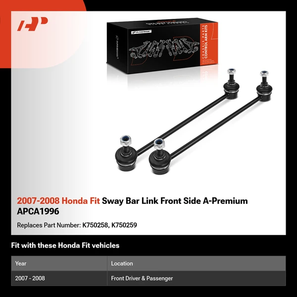 2007-2008 Honda Fit Sway Bar Link Front Side A-Premium APCA1996