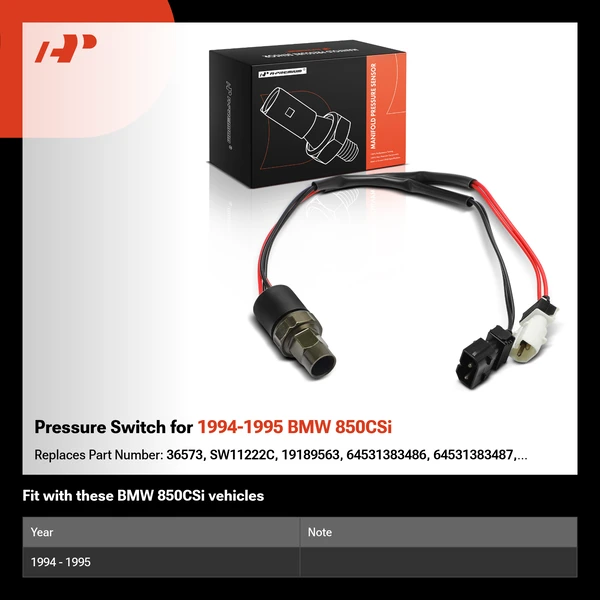Pressure Switch for 1994-1995 BMW 850CSi