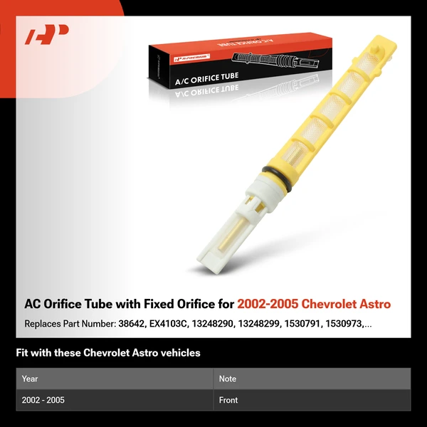 AC Orifice Tube with Fixed Orifice for 2002-2005 Chevrolet Astro