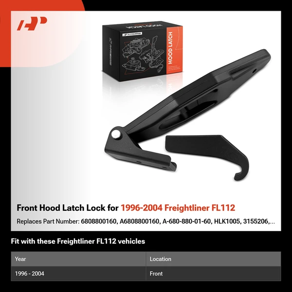 Front Hood Latch Lock for 1996-2004 Freightliner FL112