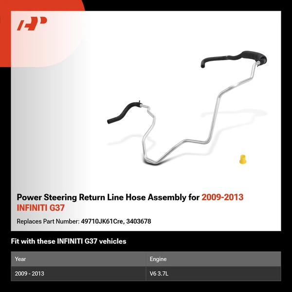 Power Steering Return Line Hose Assembly for 2009-2013 INFINITI G37