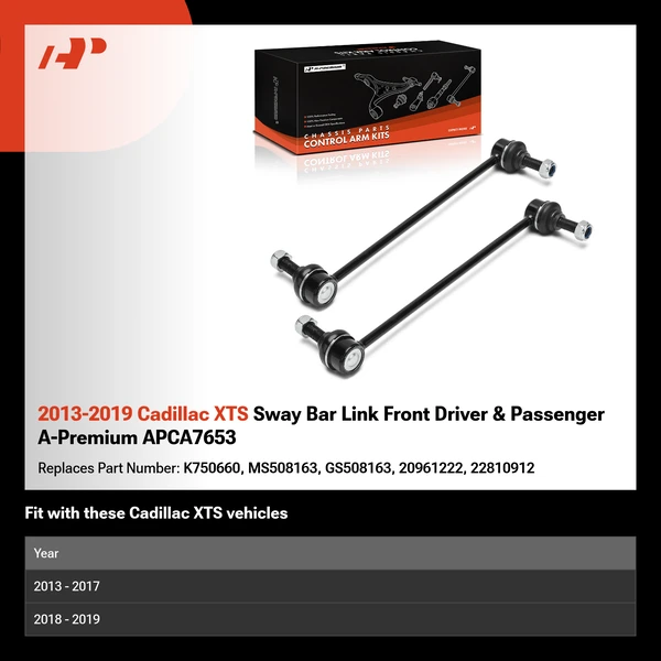 2013-2019 Cadillac XTS Sway Bar Link Front Driver & Passenger A-Premium APCA7653