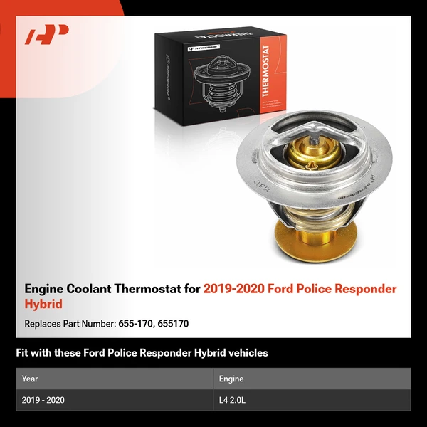 Engine Coolant Thermostat for 2019-2020 Ford Police Responder Hybrid