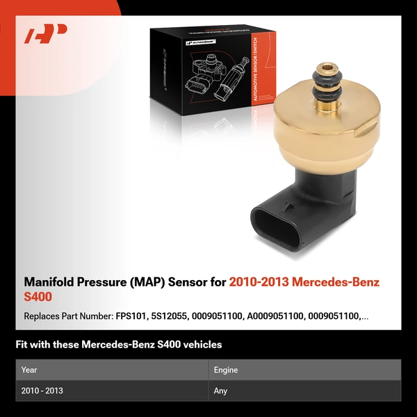 Manifold Pressure (MAP) Sensor for 2010-2013 Mercedes-Benz S400