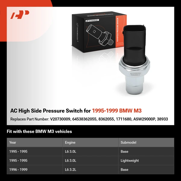 AC High Side Pressure Switch for 1995-1999 BMW M3
