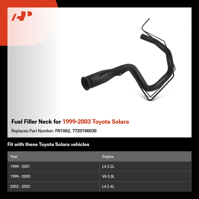 Fuel Filler Neck for 1999-2003 Toyota Solara