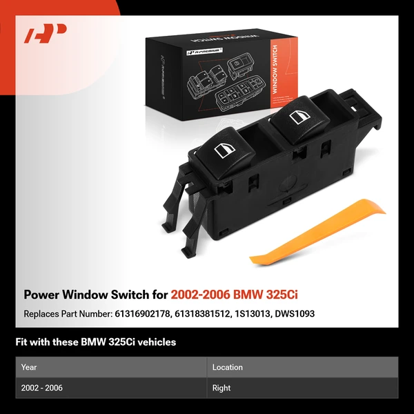 Power Window Switch for 2002-2006 BMW 325Ci