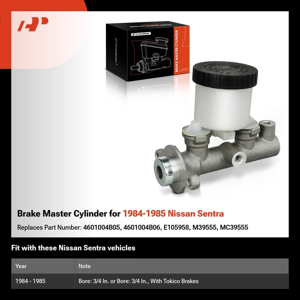 Brake Master Cylinder for 1984-1985 Nissan Sentra