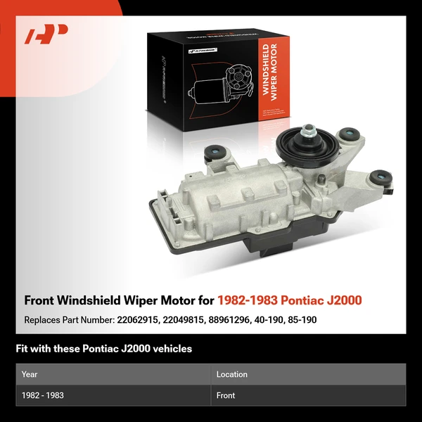Front Windshield Wiper Motor for 1982-1983 Pontiac J2000
