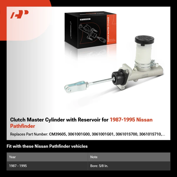 Clutch Master Cylinder with Reservoir for 1987-1995 Nissan Pathfinder