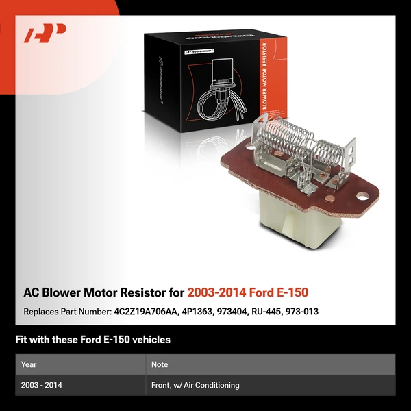 AC Blower Motor Resistor for 2003-2014 Ford E-150