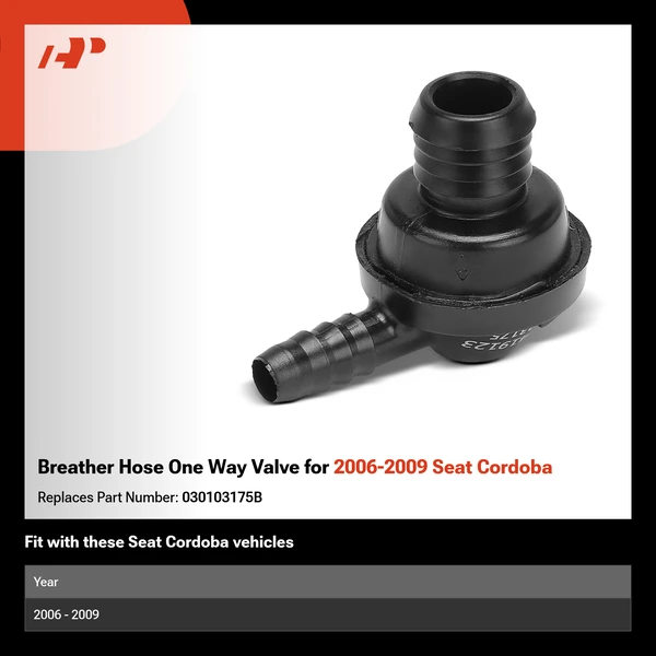Breather Hose One Way Valve for 2006-2009 Seat Cordoba