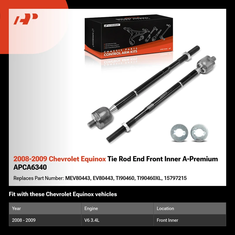 2008-2009 Chevrolet Equinox Tie Rod End Front Inner A-Premium APCA6340