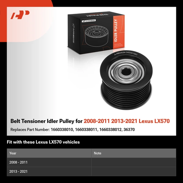 Belt Tensioner Idler Pulley for 2008-2011 2013-2021 Lexus LX570