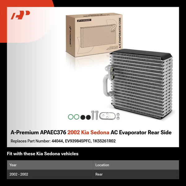 A-Premium APAEC376 2002 Kia Sedona AC Evaporator Rear Side