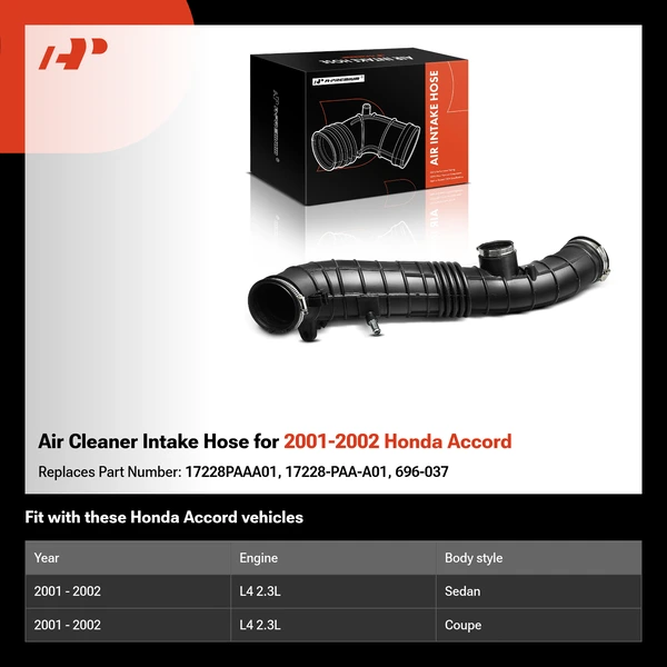 Air Cleaner Intake Hose for 2001-2002 Honda Accord