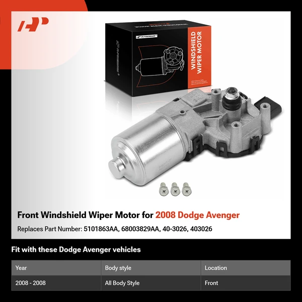 Front Windshield Wiper Motor for 2008 Dodge Avenger