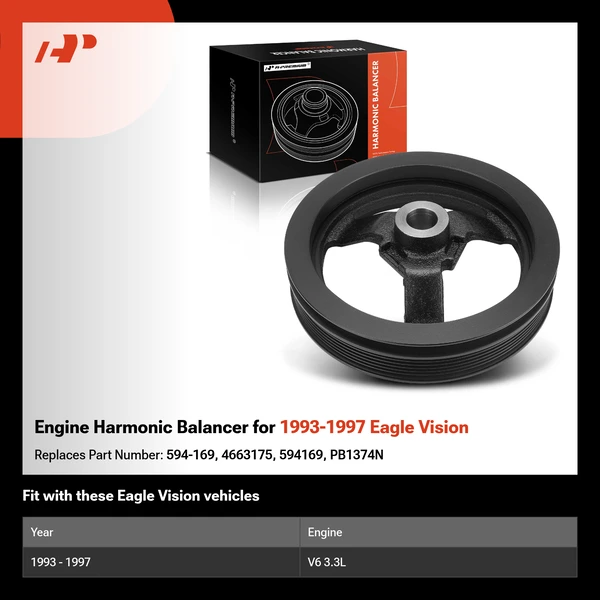 Engine Harmonic Balancer for 1993-1997 Eagle Vision