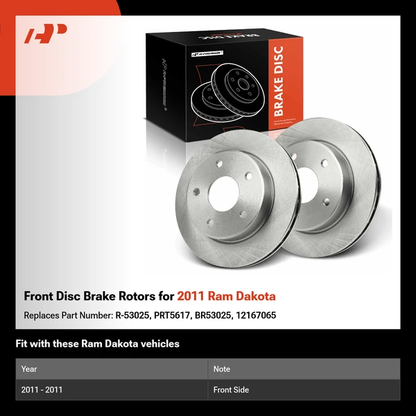 Front Disc Brake Rotors for 2011 Ram Dakota