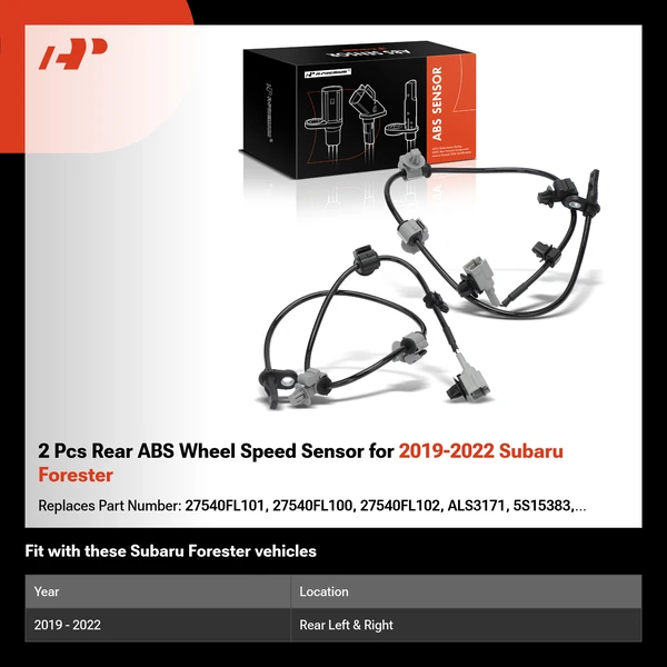 2 Pcs Rear ABS Wheel Speed Sensor for 2019-2022 Subaru Forester