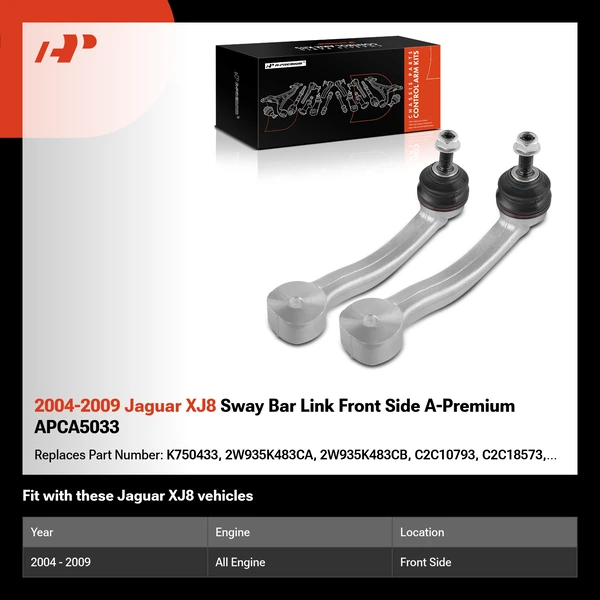 2004-2009 Jaguar XJ8 Sway Bar Link Front Side A-Premium APCA5033