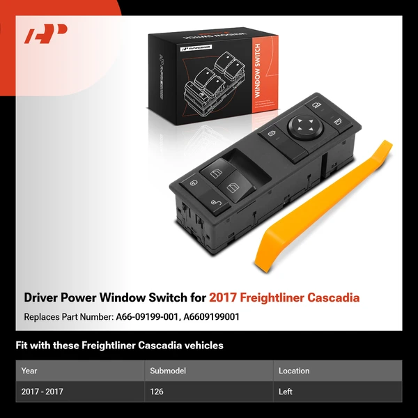 Driver Power Window Switch for 2017 Freightliner Cascadia