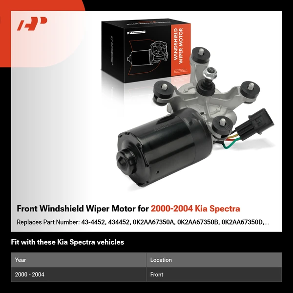 Front Windshield Wiper Motor for 2000-2004 Kia Spectra