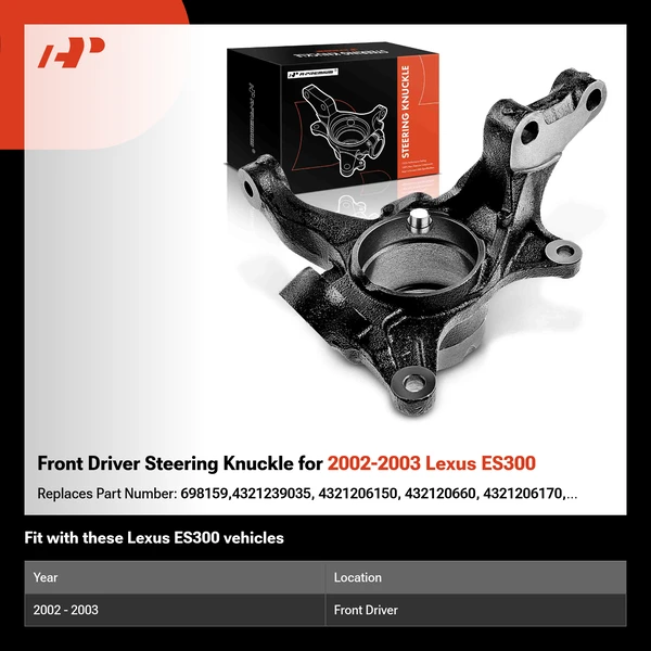 Front Driver Steering Knuckle for 2002-2003 Lexus ES300