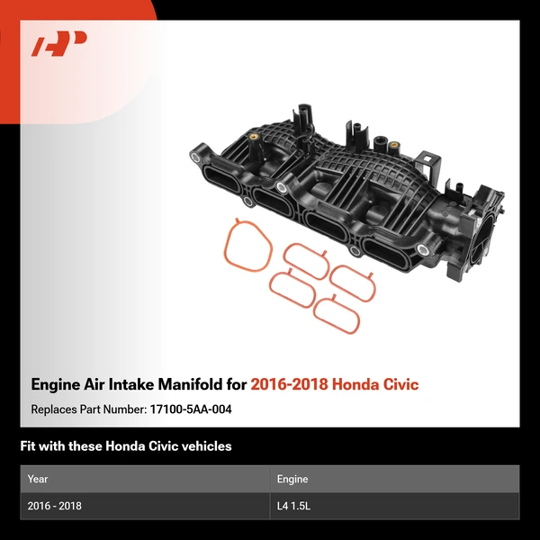Engine Air Intake Manifold for 2016-2018 Honda Civic