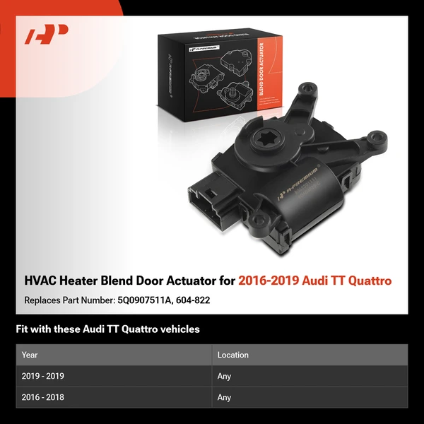 HVAC Heater Blend Door Actuator for 2016-2019 Audi TT Quattro
