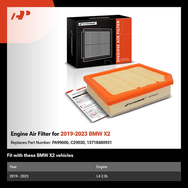 Engine Air Filter for 2019-2023 BMW X2
