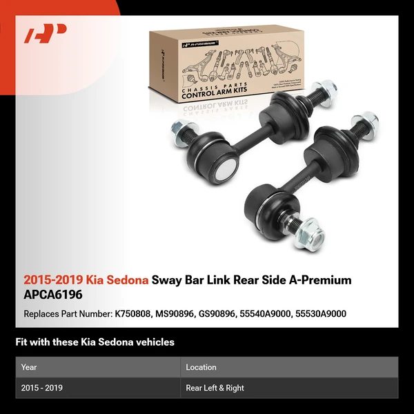 2015-2019 Kia Sedona Sway Bar Link Rear Side A-Premium APCA6196