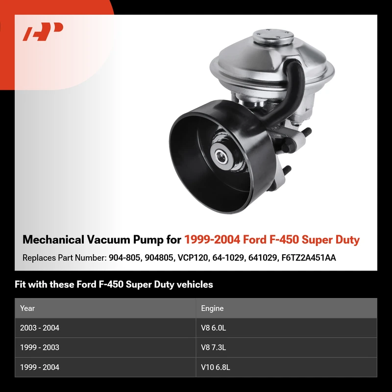 Mechanical Vacuum Pump for 1999-2004 Ford F-450 Super Duty