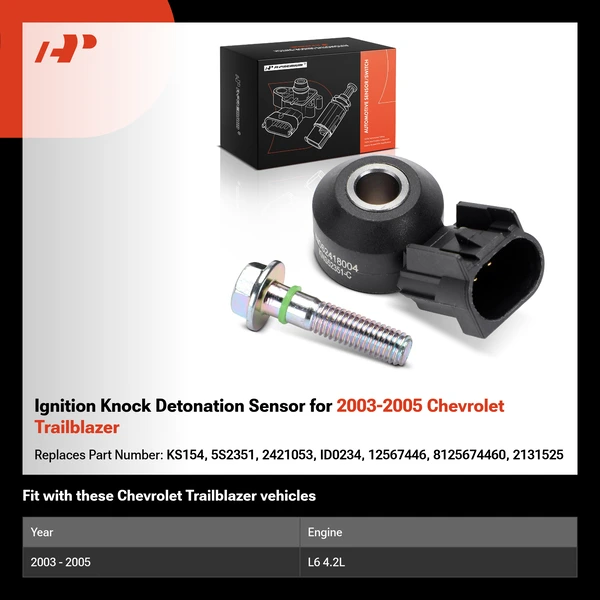 Ignition Knock Detonation Sensor for 2003-2005 Chevrolet Trailblazer