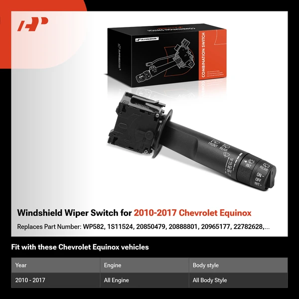 Windshield Wiper Switch for 2010-2017 Chevrolet Equinox