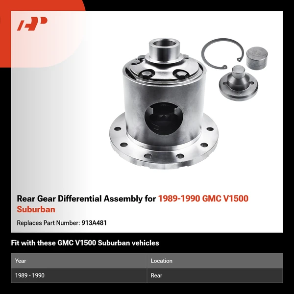 Rear Gear Differential Assembly for 1989-1990 GMC V1500 Suburban