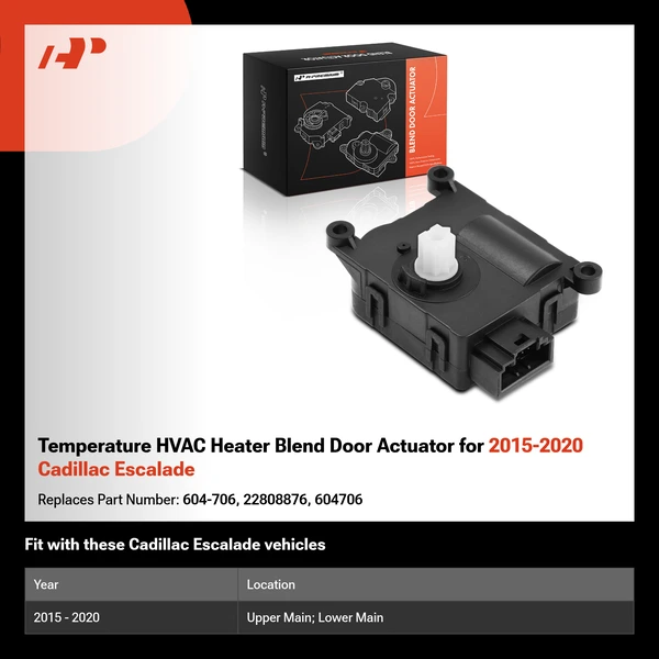 Temperature HVAC Heater Blend Door Actuator for 2015-2020 Cadillac Escalade
