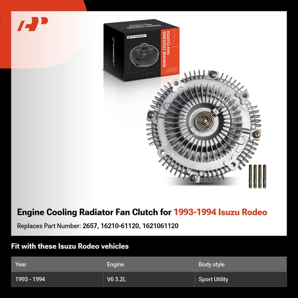 Engine Cooling Radiator Fan Clutch for 1993-1994 Isuzu Rodeo