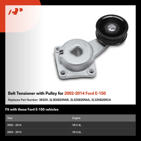 Belt Tensioner with Pulley for 2002-2014 Ford E-150