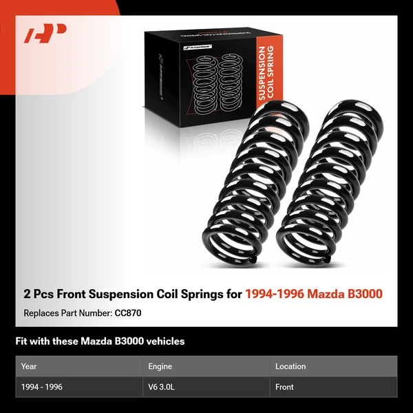 2 Pcs Front Suspension Coil Springs for 1994-1996 Mazda B3000