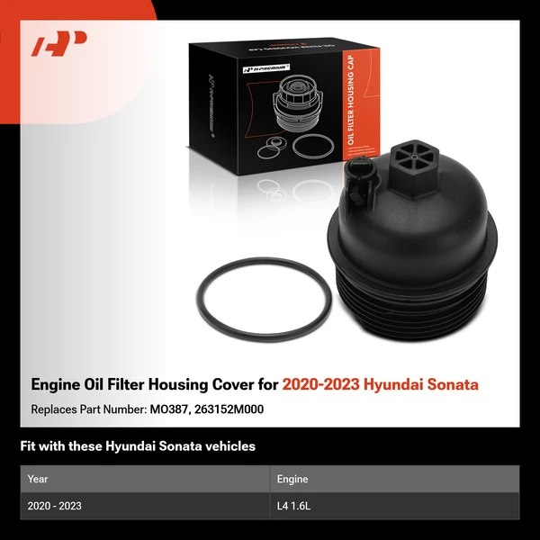 Engine Oil Filter Housing Cover for 2020-2023 Hyundai Sonata
