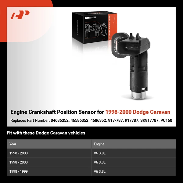 Engine Crankshaft Position Sensor for 1998-2000 Dodge Caravan