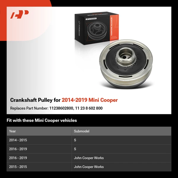 Crankshaft Pulley for 2014-2019 Mini Cooper