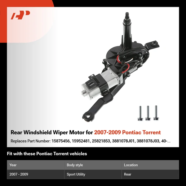 Rear Windshield Wiper Motor for 2007-2009 Pontiac Torrent