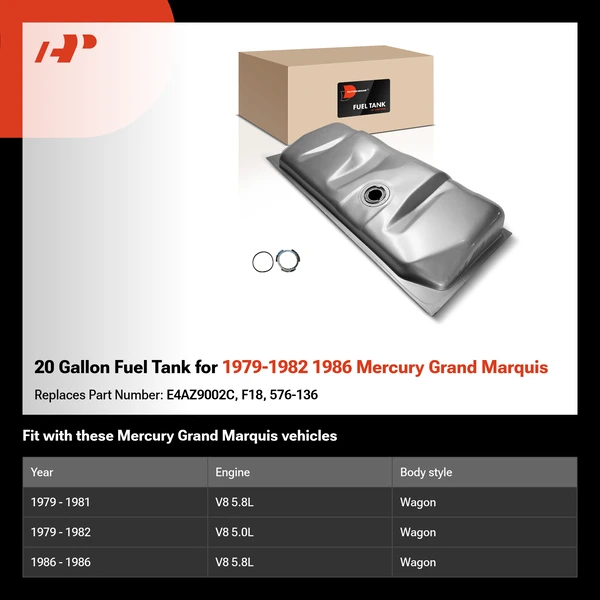 20 Gallon Fuel Tank for 1979-1982 1986 Mercury Grand Marquis