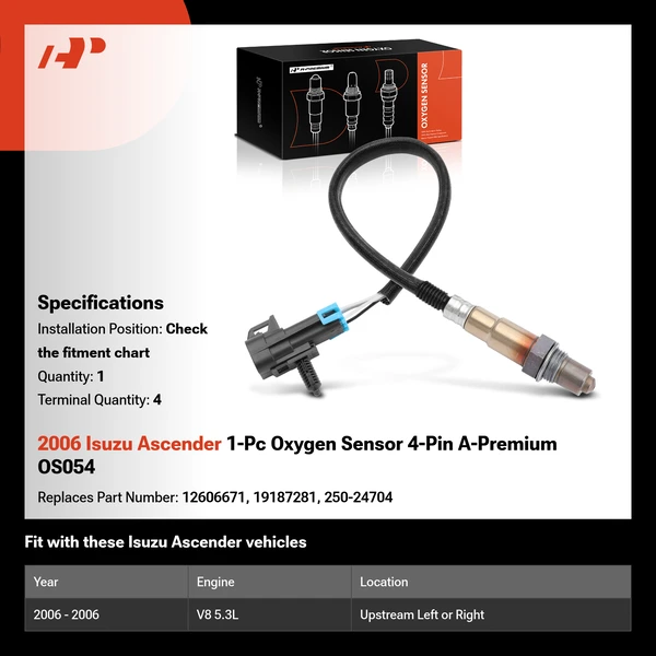 2006 Isuzu Ascender 1-Pc Oxygen Sensor 4-Pin A-Premium OS054