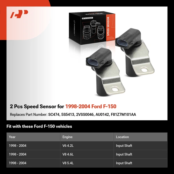 2 Pcs Speed Sensor for 1998-2004 Ford F-150