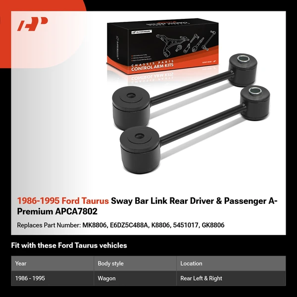 1986-1995 Ford Taurus Sway Bar Link Rear Driver & Passenger A-Premium APCA7802