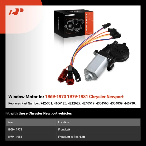 Window Motor for 1969-1973 1979-1981 Chrysler Newport