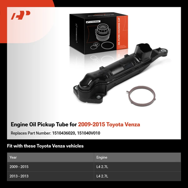 Engine Oil Pickup Tube for 2009-2015 Toyota Venza